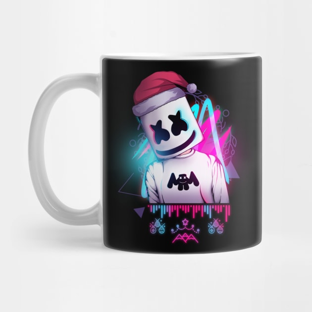 Marshmello \\ neon Merry Christmas by DenielHast